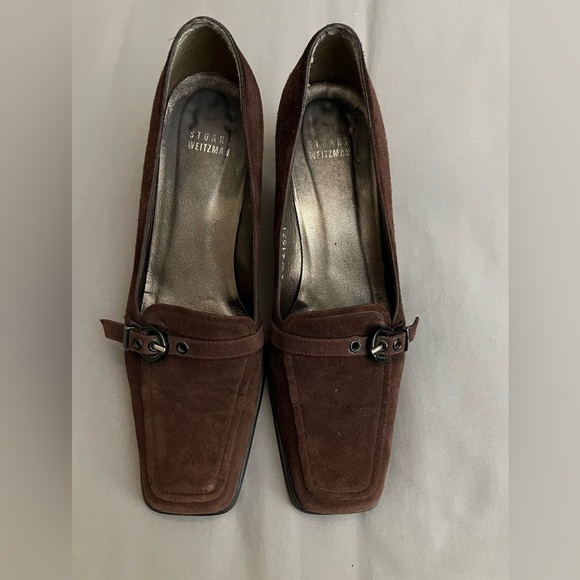 Stuart Weitzman Brown Suede Heels 7.5 - Picture 3 of 6